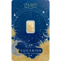 0.5g Zodiac Gold Bar | PAMP | Aquarius
