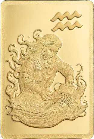 0.5g Sternzeichen Goldbarren | PAMP | Wassermann