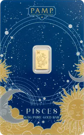 0.5g Sternzeichen Goldbarren | PAMP | Fische