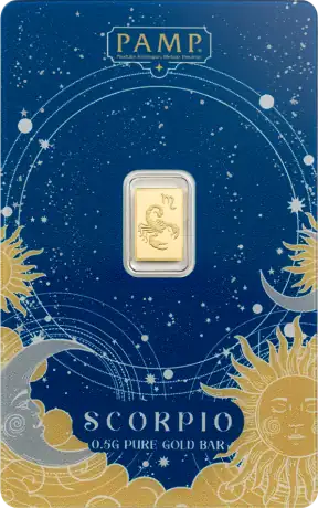 0.5g Zodiaco Lingote de Oro | PAMP | Escorpio