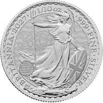 1/10 oz Britannia de Plata Carlos III | 2027
