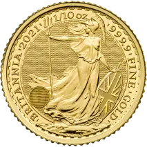 1/10 oz Britannia Złota Moneta | Mieszane Roczniki | Nieobiegowa