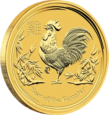 1/10 oz Lunar II Rooster | Gold | 2017