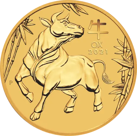 1/10 oz Lunar III Ox Gold Coin (2021)