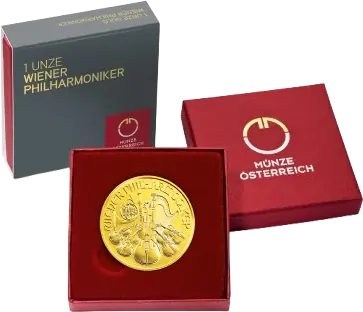 1/10 oz Vienna Philharmonic Case | Christmas Design