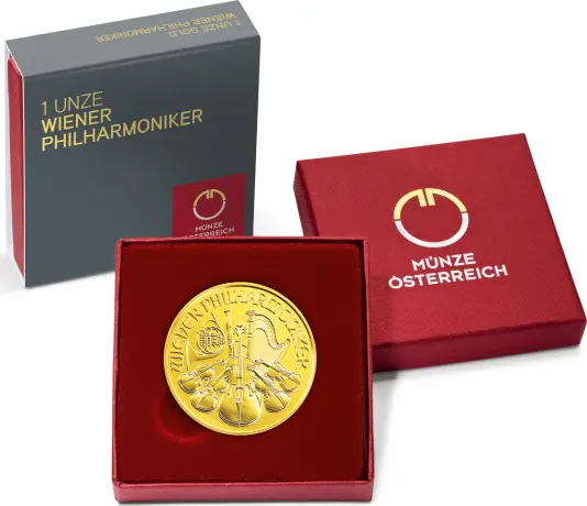 1/10 oz Vienna Philharmonic Case | Christmas Design