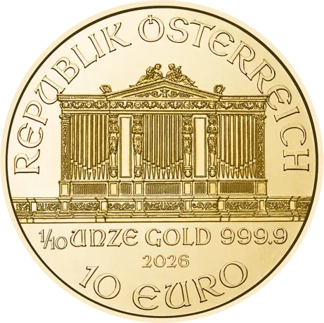 1/10 oz Filarm&oacute;nica de Viena | Oro | 2026