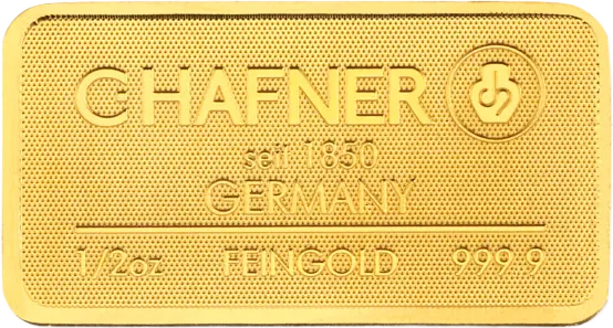 1/2 oz Lingot Lingot d'or (C.Hafner)