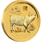 1/20 oz Lunar II Pig Gold Coin (2019)