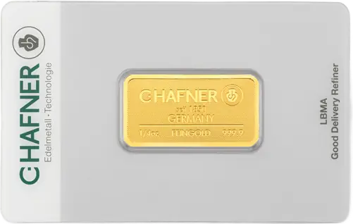 1/4 oz Lingot Lingot d'or (C.Hafner)