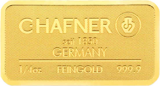 1/4 oz Lingot Lingot d'or (C.Hafner)
