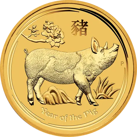 1/4 oz Lunar II Pig Gold Coin (2019)