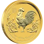 1/4 oz Lunar II Rooster Gold Coin (2017)