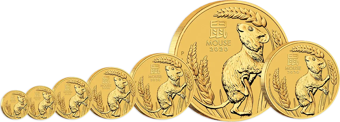 1/4 oz Lunar III Mouse Gold Coin (2020)