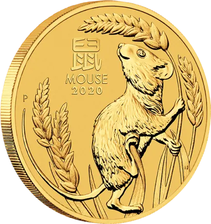 1/4 oz Lunar III Mouse Gold Coin (2020)