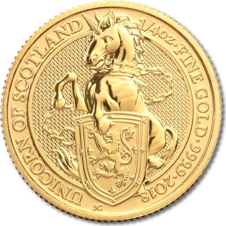 1/4 oz Queen's Beasts Unicorn Gold Coin (2018)