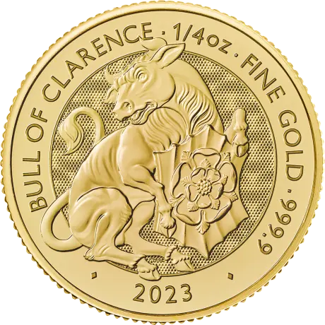 1/4 oz Tudor Beasts The Bull of Clarence Gold Coin | 2023