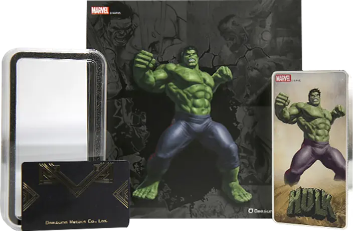 1 Kilogram Hulk Srebrna Sztabka | Marvel