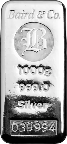 1 Kilo Silver Bar | Baird & Co.