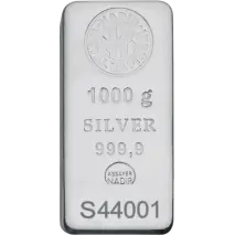 1 Kilogram Srebrna Sztabka | Uszkodzona