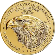 1 oz American Eagle Gold Coin (2021) new design