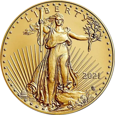1 oz American Eagle Gold Coin (2021) new design