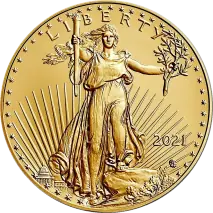 1 oz American Eagle Gold Coin (2021) new design