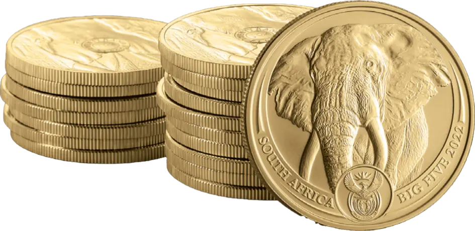 1 oz Big 5 Elephant Pi&egrave;ce d'Or | 2022