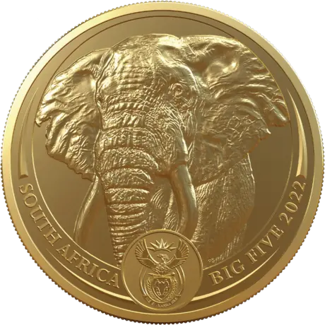 1 oz Big 5 Elephant Pi&egrave;ce d'Or | 2022