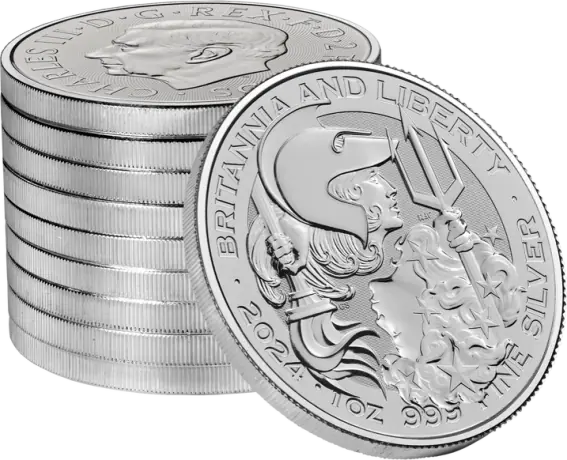 1 oz Britannia and Liberty Silver Coin | 2024