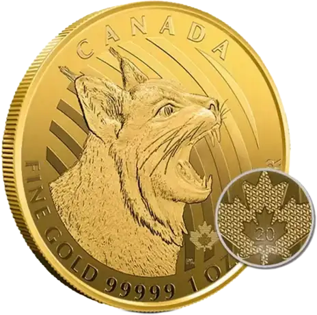 1 oz Call of the Wild Bobcat Oro 999.99 | 2020