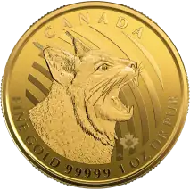1 oz Call of the Wild Bobcat 999.99 Goldm&uuml;nze | 2020