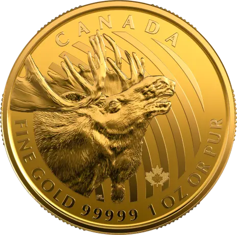 1 oz Call of the Wild "Gold Moose" .99999 Gold Coin (2019)
