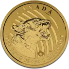 1 oz Call of the Wild Growling Cougar .99999 Gold Coin (2015)