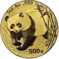 1 oz Panda Cinese | Oro | 2001