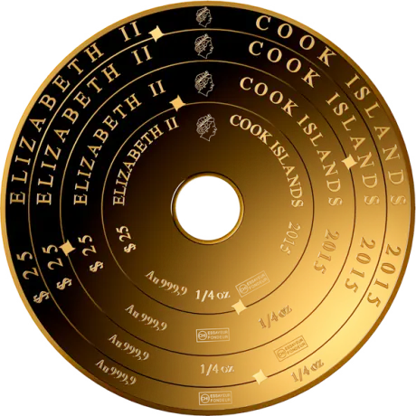 1 oz Cook Island Armillary Valcambi Gold Coin