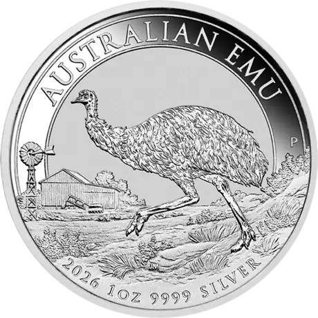 1 oz Em&uacute; Australiano d'argento | 2026