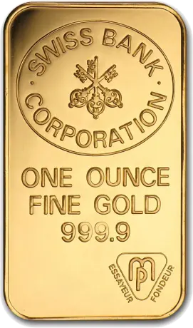 1 oz Gold Bar | Swiss Bank Corporation