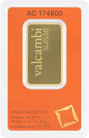 1 oz Gold Bar | Valcambi