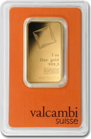 Золотой слиток 1 унция Valcambi