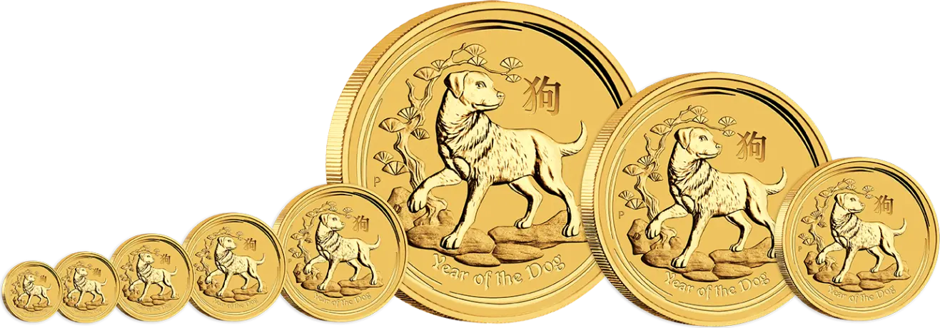 1 oz Lunar II Hund | Gold | 2018