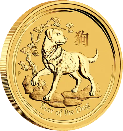 1 oz Lunar II Hund | Gold | 2018