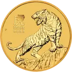 1 oz Lunar III Tiger Gold Coin | 2022