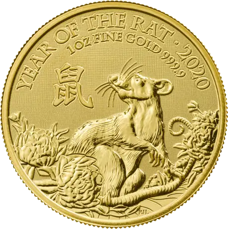 1 oz Lunar UK Jahr der Ratte | Gold | 2020