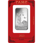 1 oz PAMP Lunar Rabbit Silver Bar