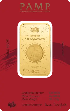 1 oz Lingotto d'oro | PAMP | Anno del Cavallo (1000 miles) | 2026