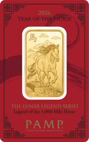 1 oz Lingotto d'oro | PAMP | Anno del Cavallo (1000 miles) | 2026
