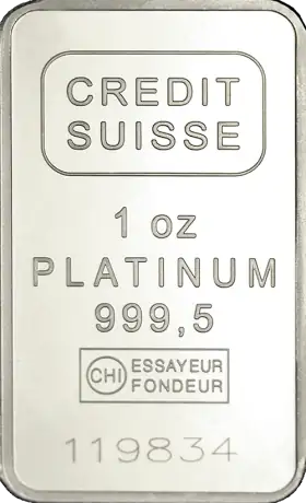 1 oz Lingotto di Platino | Credit Suisse