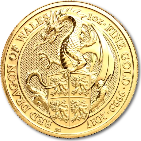 1 oz Queen's Beasts Dragon Gold Coin (2017)