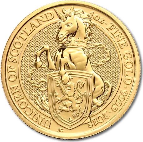 1 oz Queen's Beasts Unicorn Gold Coin (2018)